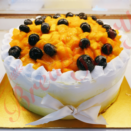 Mango Cube Cake